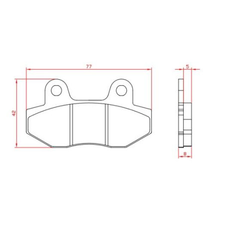 REMBLOKSET BRENTA BR3255 CHINA LX/ VX50/ SPEEDFIGHT 3/ TOSCANA/RIVA (E-MARK)
