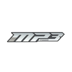 embleem Piaggio origineel woord [mp3] zijscherm euro-5/5+ chroom/zwart mp3 530 HPE, mp3-400cc 2h005222