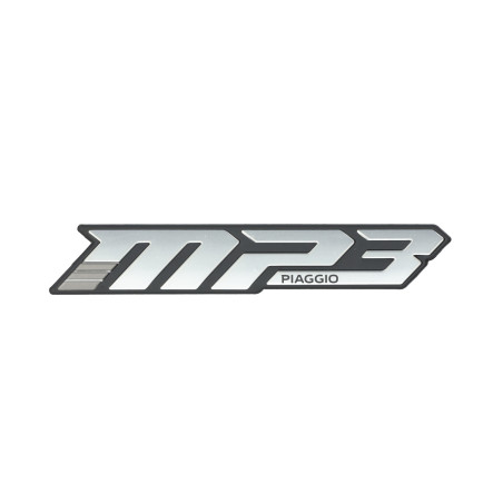embleem Piaggio origineel woord [mp3] zijscherm euro-5/5+ chroom/zwart mp3 530 HPE, mp3-400cc 2h005222
