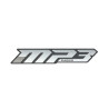 emblem Piaggio original word [mp3] side cover euro 5/5+ chrome/black mp3 530 HPE, mp3-400cc 2h005222