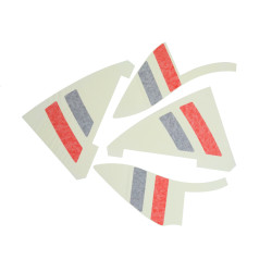 stickerset Piaggio origineel zijscherm Euro-5/5+ links+rechts elettrica, s-sprint, sprint 2h006311