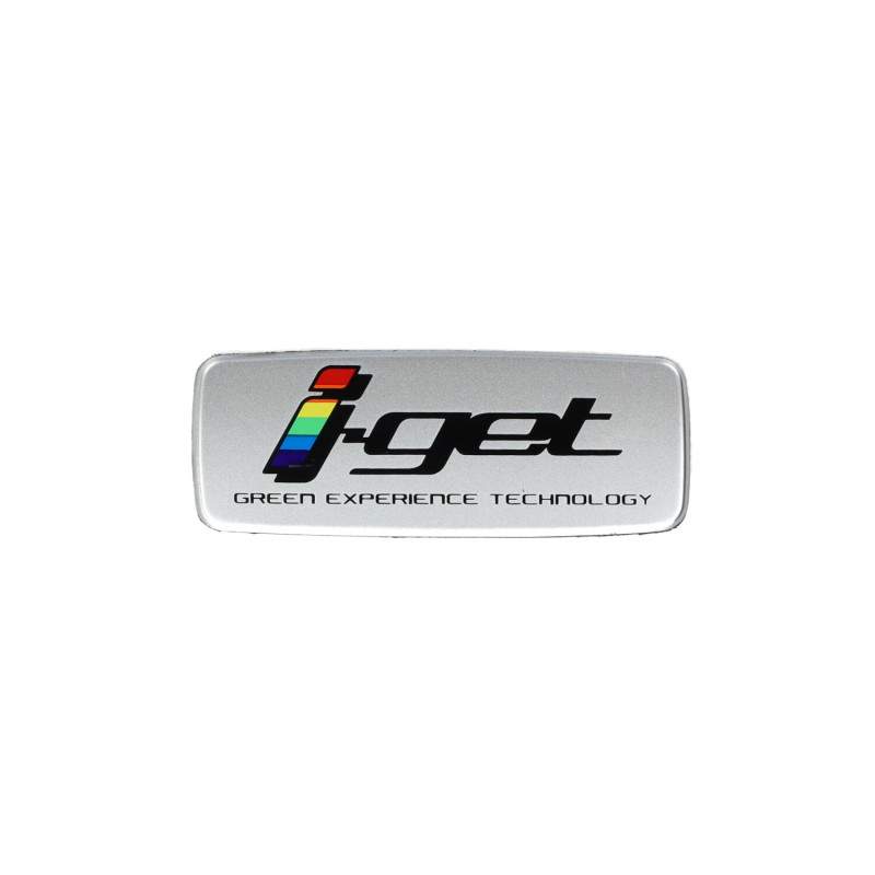 emblem Piaggio original word [i-get] side cover gts 125-150, liberty, medley, primavera 50/125/150/180, sprint 50/125/150/180, s