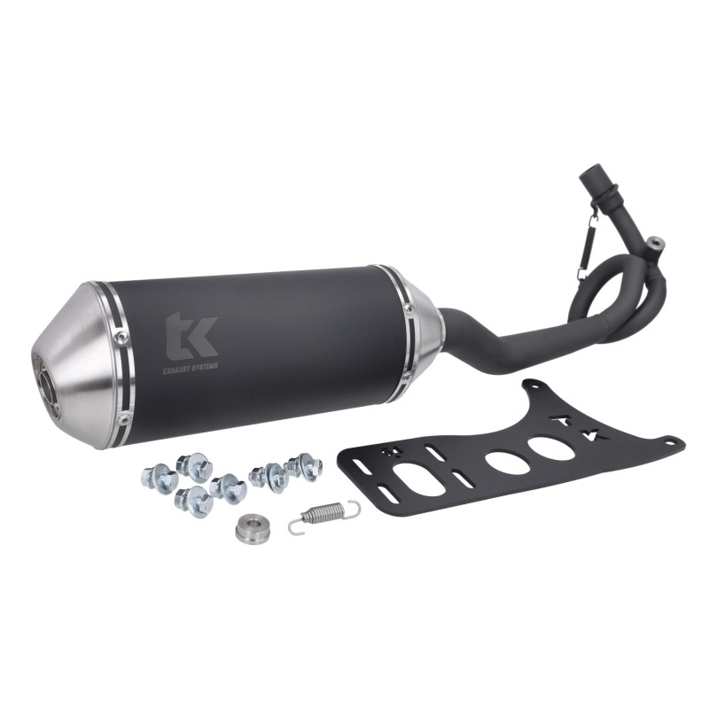 exhaust Turbokit (made in EU) e-approval 3v '18-'19 black sprint 125 4t, vespa, primavera 125 4t