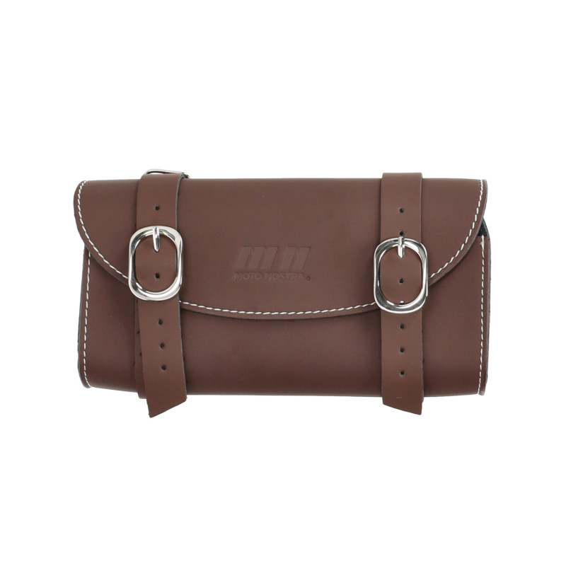 gereedschaptas Moto-Nostra zadeltas stuurtas bruin bromfiets, bromfiets vespa, camino, kreidler, puch, puch maxi, zundapp