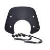windshield Regia + mounting kit low low black matt vespa, gts 250cc, gts all models, gts super 300cc