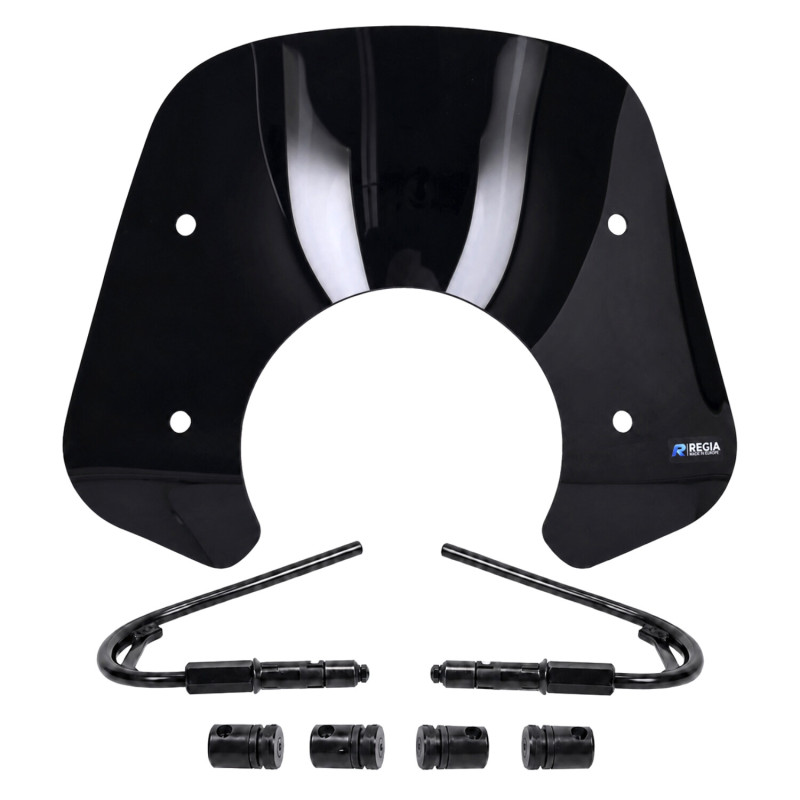 windshield Regia + mounting kit low (made in EU) 2024 black gloss gts all models