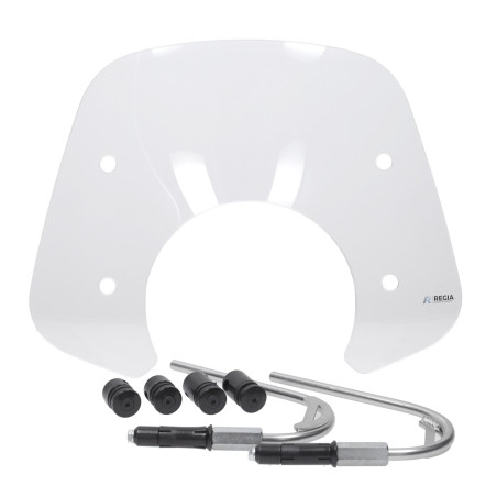 windshield Regia + mounting kit low low (made in EU) 2024 clear gts all models