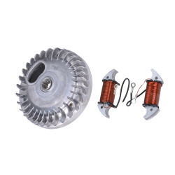 ontst+vliegwielset compleet 6v bromfiets vespa