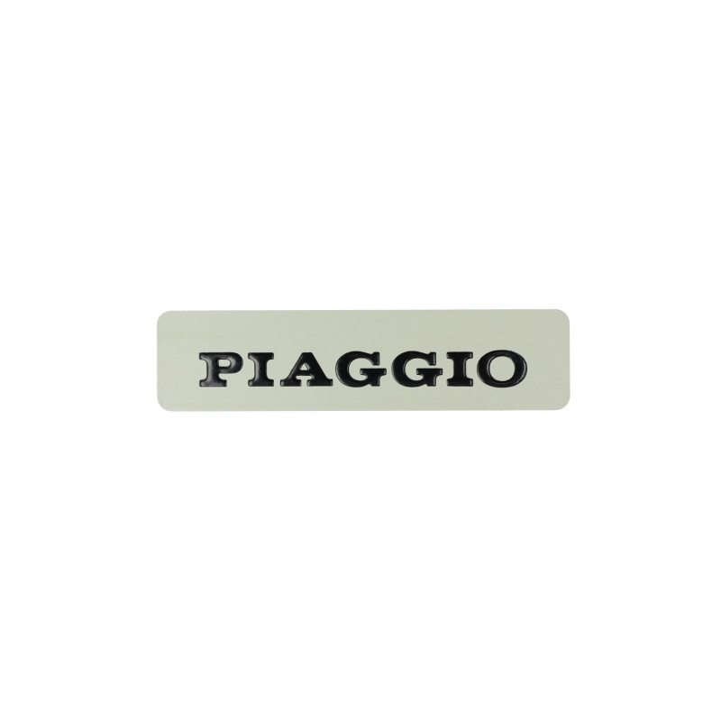 embleem woord [piaggio] tanklogo 115x28 mm vespa zwart ciao 182346