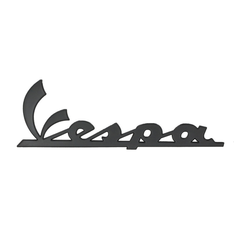 embleem Piaggio origineel woord [vespa] voorscherm mat zwart gts 310, gtv 300, gtv 310 2h005863