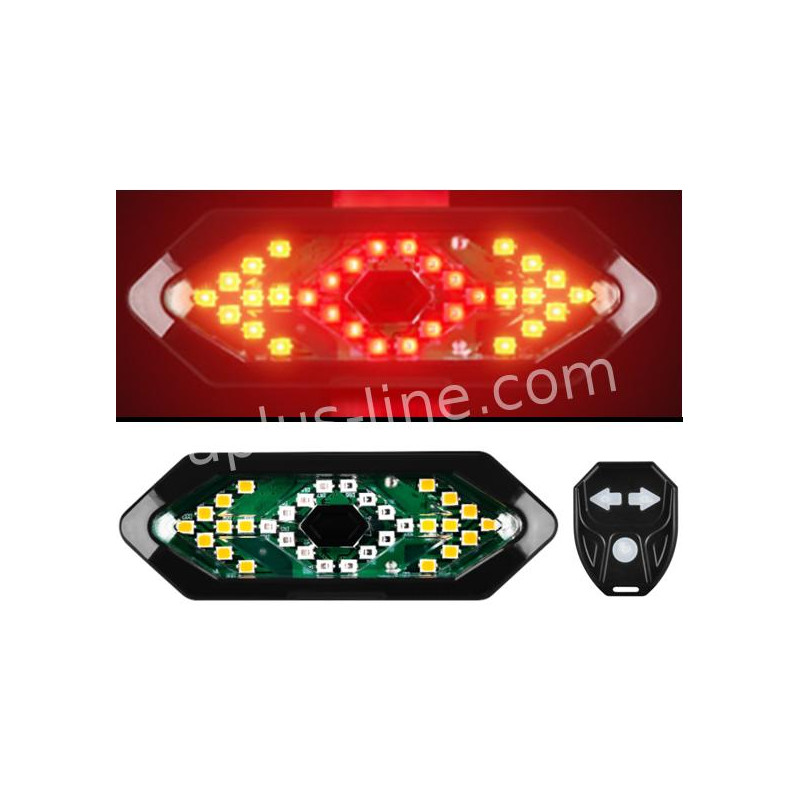 ACHTERLICHT APLUS UNIVERSEEL E-STEP/E-BIKE (BL01) + AFSTANDSBEDIENING