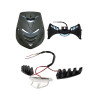 led verlichting Power1 voorscherm boven E-keur (grill) smoke- transparant 3-delig piaggio, zip sp, zip2000