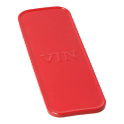 framenummerklepje rood vx50 op op