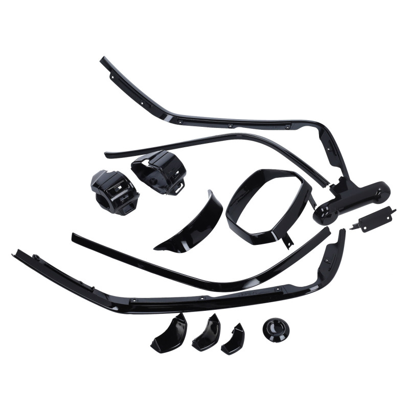 stylingset euro-4/5 vespa 2018 zwart glans 16-delig sprint
