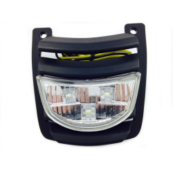 rooster + led lamp voorscherm midden zwart mat vespa S op op