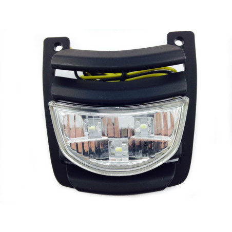 grille + led lamp front cover middle black matt vespa S op op