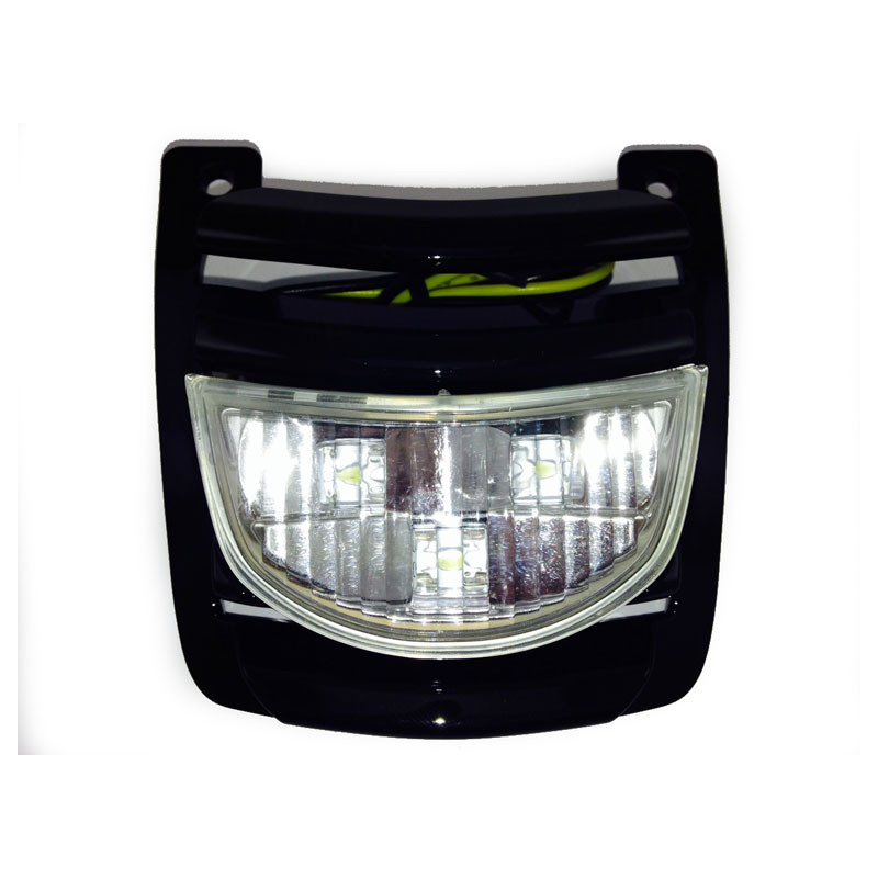 rooster + led lamp voorscherm zwart glans vespa S