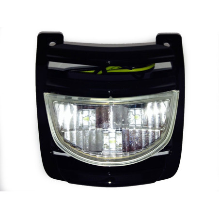 rooster + led lamp voorscherm zwart glans vespa S