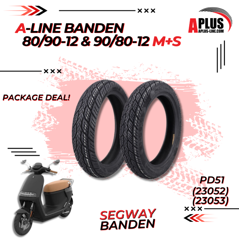 PACKAGE DEAL - 1X BAND A-LINE 80/90-12 TL 51J PR356 (ALL WEATHER) M+S + 1X BAND A-LINE 90/80-12 TL 51J PR356 (ALL WEATHER) M+S (