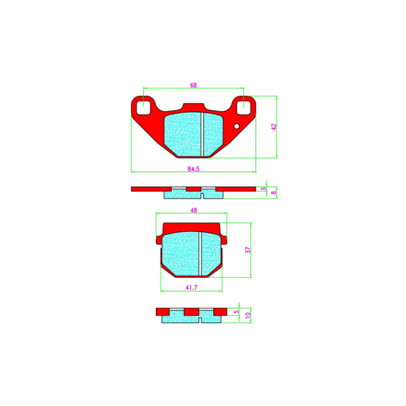 REMBLOKSET ALPHA KISBEE, NEW LIBERTY S, SEGWAY E125S, TGB,CPI (GEEN E-MARK)