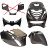 PLAATSET APLUS PASSEND OP PIAGGIO ZIP SP 5 DELIG PSYCHEDELIC ZWART/GRIJS (ZONDER STUURKAP)
