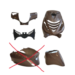 PLAATSET APLUS PASSEND OP PIAGGIO ZIP SP 5 DELIG - BAJA BRONZE METALLIC (ZONDER ACHTERKAP)