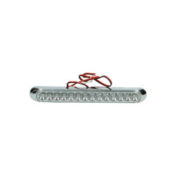 remlicht Power1 led universeel 14 leds rood chroom