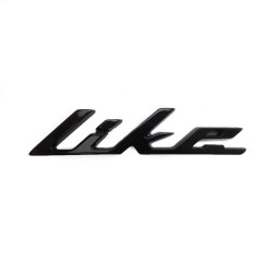 embleem Kymco origineel woord [like] beenschild zwart glans new like 86102-acc1-e10-t03