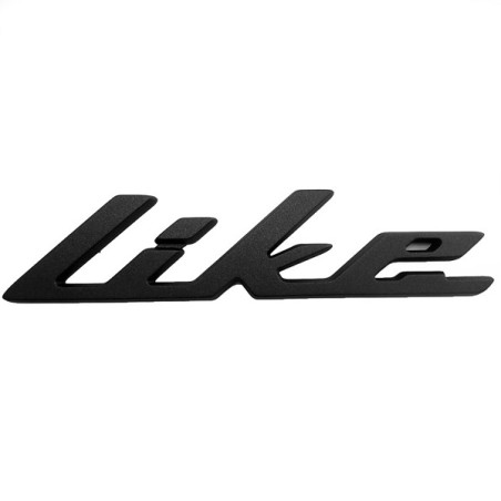 emblem Kymco original word [like] side cover grey matt new like 86202-acc1-e10-t02