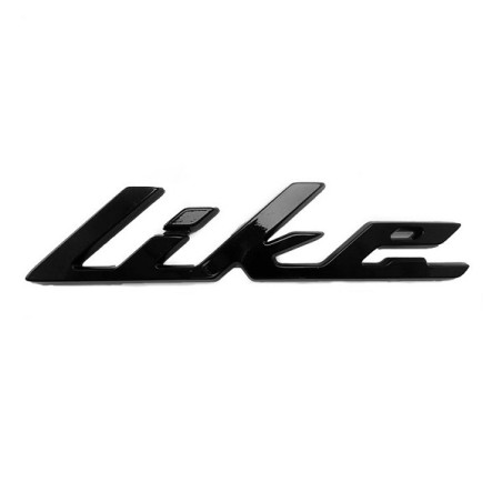 embleem Kymco origineel woord [like] zijscherm zwart mat new like 86202-acc1-e10-t03