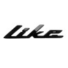emblem Kymco original word [like] side cover black matt new like 86202-acc1-e10-t03