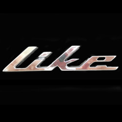 emblem Kymco original word [like] side cover chrome new like 86202-acc1-e10-t01