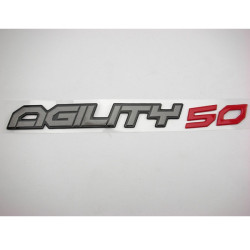 emblem Kymco original word [agility 50] side cover alu/red agility 86202-ldc8-e90-t01