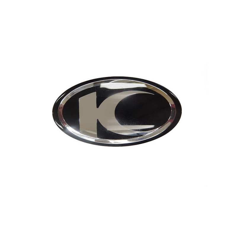 emblem Kymco original logo thick black/chrome agility 16+, downtown, new like, super-8 86102-alg1-e00-t01