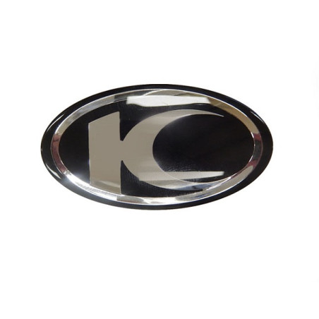 emblem Kymco original logo thick black/chrome agility 16+, downtown, new like, super-8 86102-alg1-e00-t01