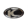 embleem Kymco origineel logo dik zwart/chroom agility 16+ , downtown, new like, super-8 86102-alg1-e00-t01