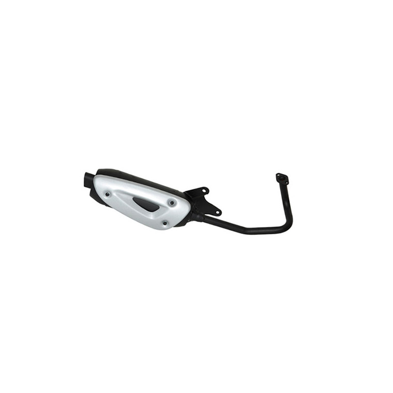 exhaust Tecno standard model straight (made in EU) 10 inch black kisbee 4t, sco china 4t, sco gy6