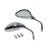 mirror set DMP short M8, M10 chrome scooter
