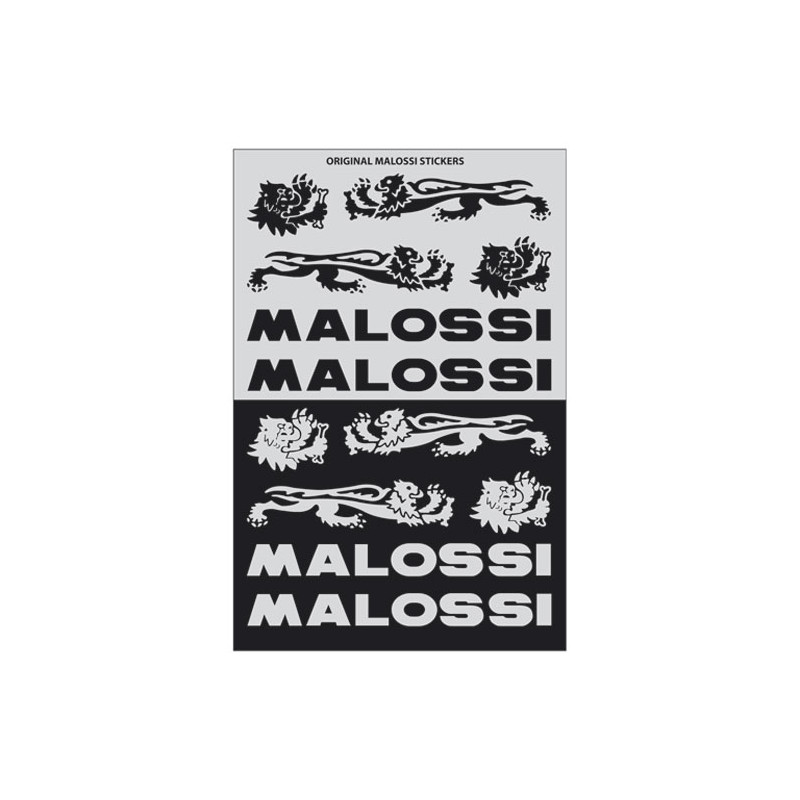 stickerset malossi zwart/zilver 12-delig 3320623