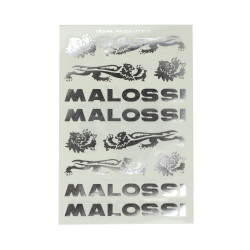 stickerset malossi chroom/grijs 12-delig 3314465