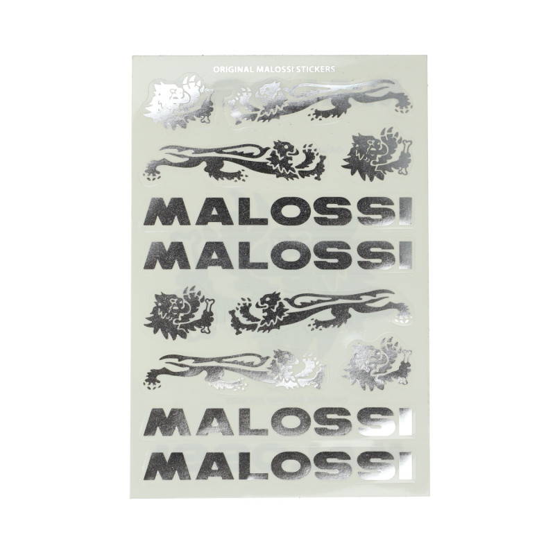 stickerset malossi chroom/grijs 12-delig 3314465