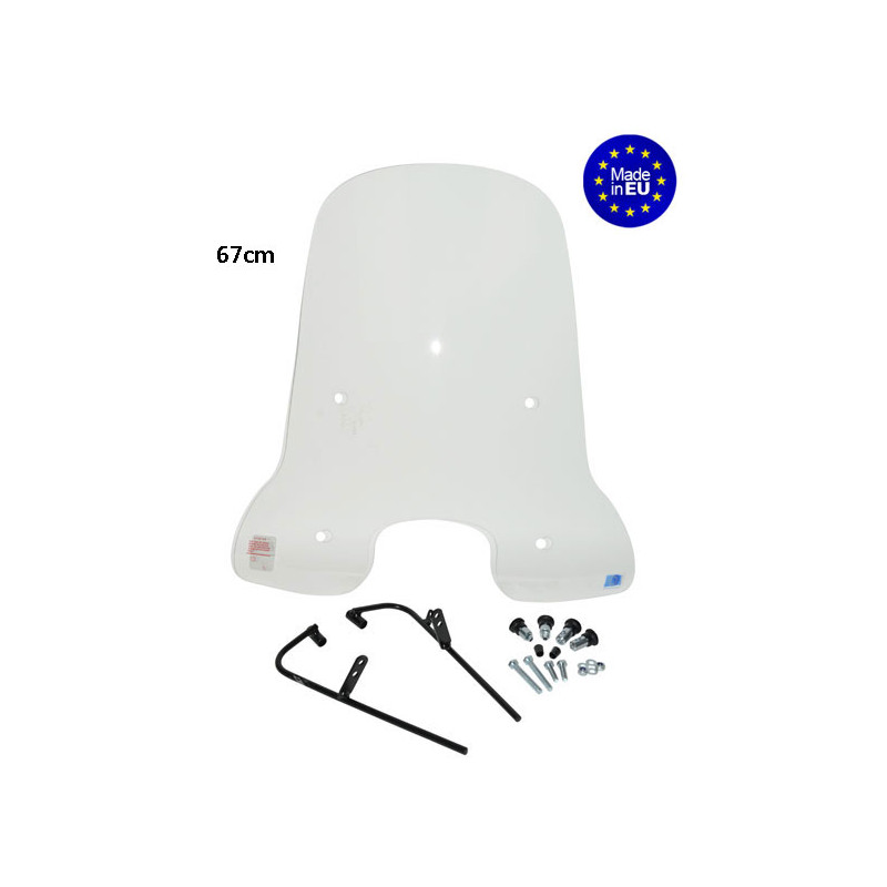 windshield Regia with mounting set high (made in EU) kymco 67cm clear kymco, like