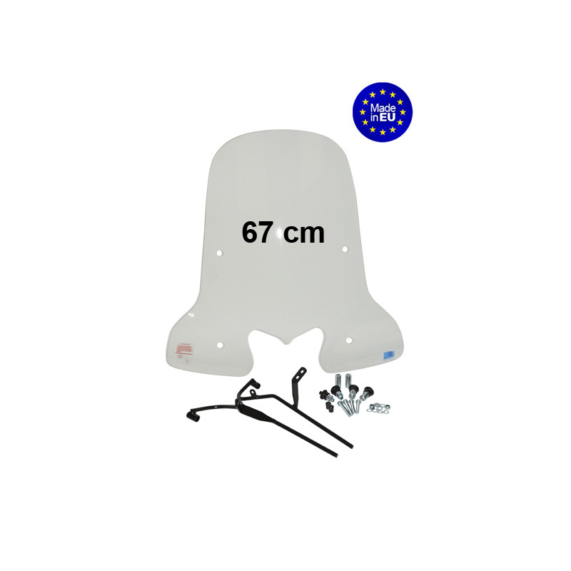windscherm Regia met bevestigingsset (made in EU) hoog 67cm helder kymco, people-s