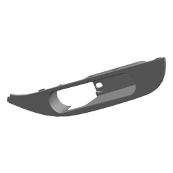 Afwerking voetsteun links-E80C-zwart