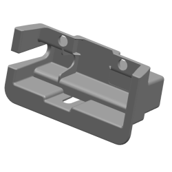 Afdekking slot voetplaat lithiumaccu-E100-zwart