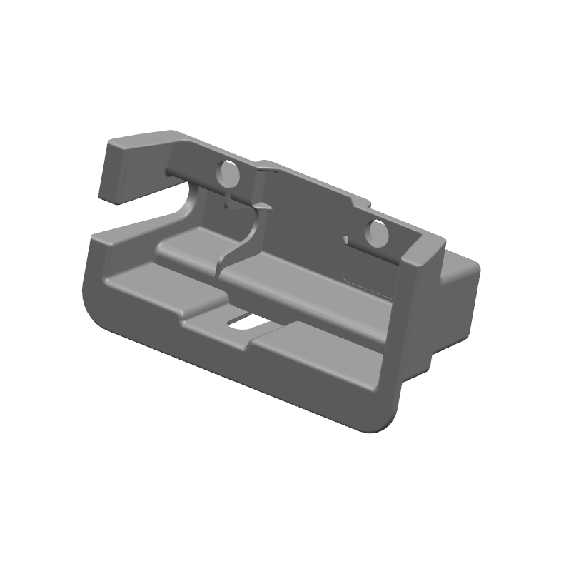 Afdekking slot voetplaat lithiumaccu-E100-zwart