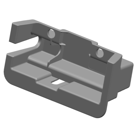 Afdekking slot voetplaat lithiumaccu-E100-zwart