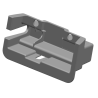 Afdekking slot voetplaat lithiumaccu-E100-zwart