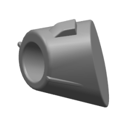 Rubber plug windscherm linksonder voor-E100-zwart