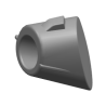 Rubber plug windscherm linksonder voor-E100-zwart